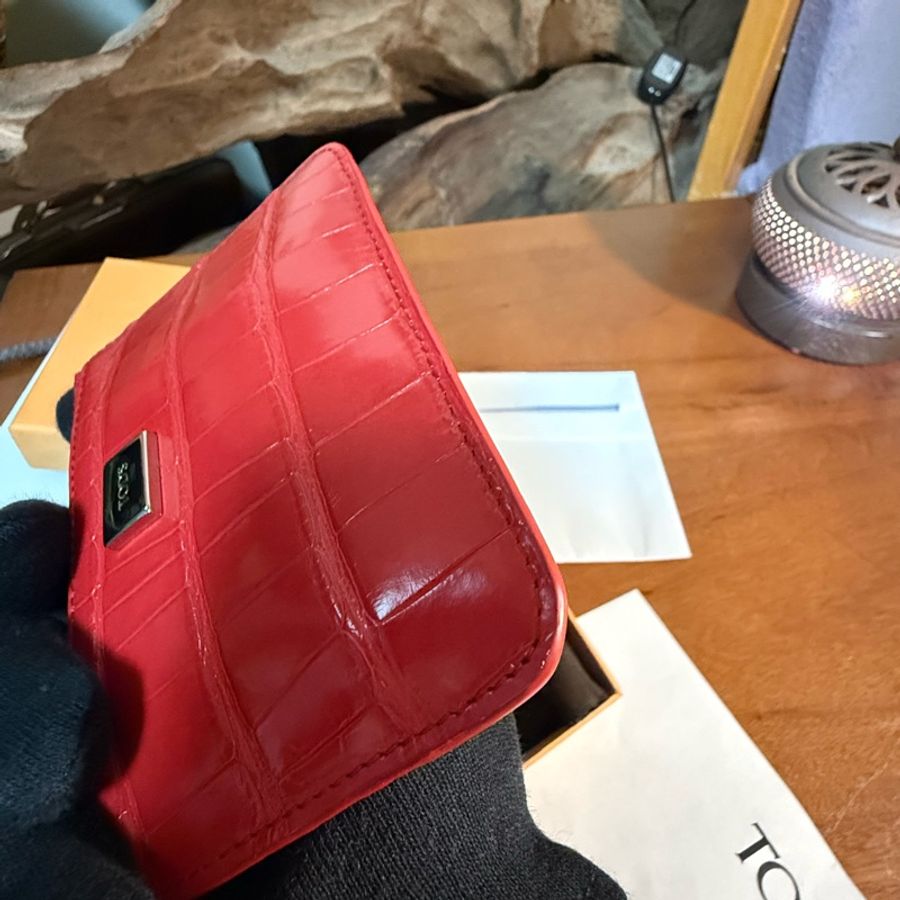 TOD’S 真鱷魚皮(全新)零錢包/鑰匙包-8