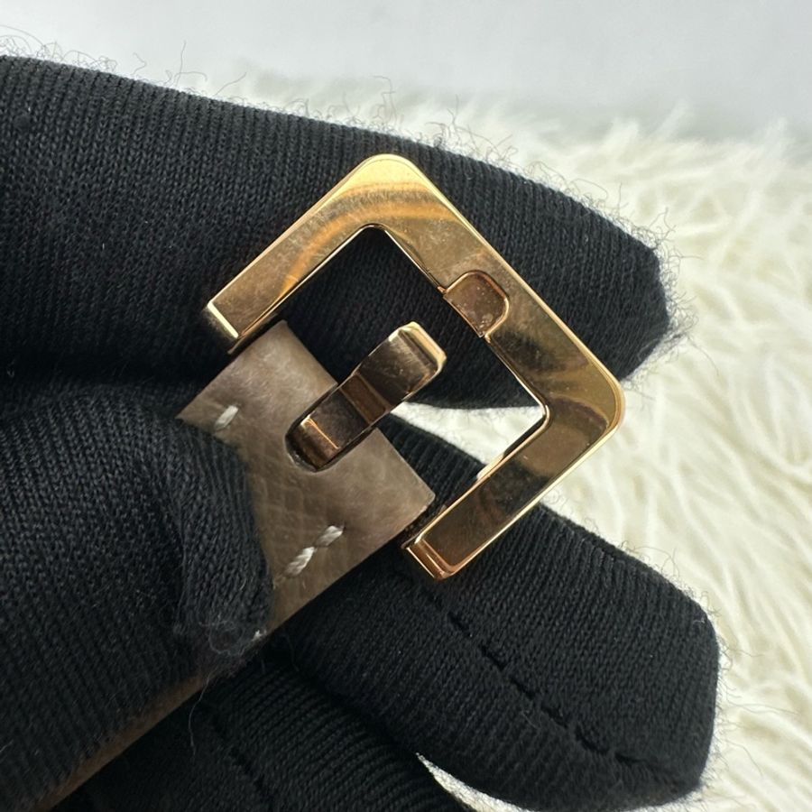 HERMES POP H 15 大象灰玫瑰金扣皮帶 65 U Stamp-5