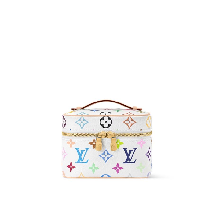 Louis Vuitton LV 村上隆 TM 白三彩 Nice Nano 小盒子包-0