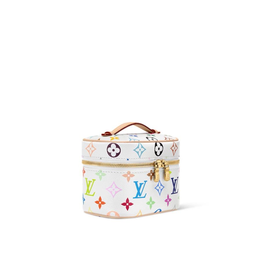 Louis Vuitton LV 村上隆 TM 白三彩 Nice Nano 小盒子包-1