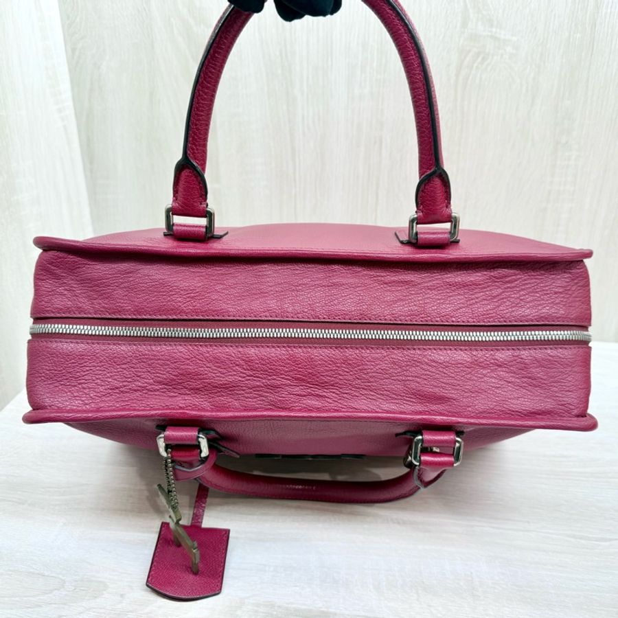 Loewe 紅色山羊皮Amazona大號手提包-6