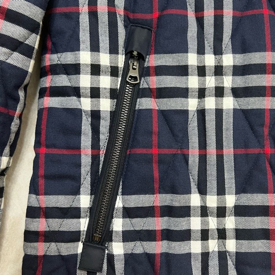 Burberry 絎縫格紋棉法蘭絨襯衫 藍色格紋-2
