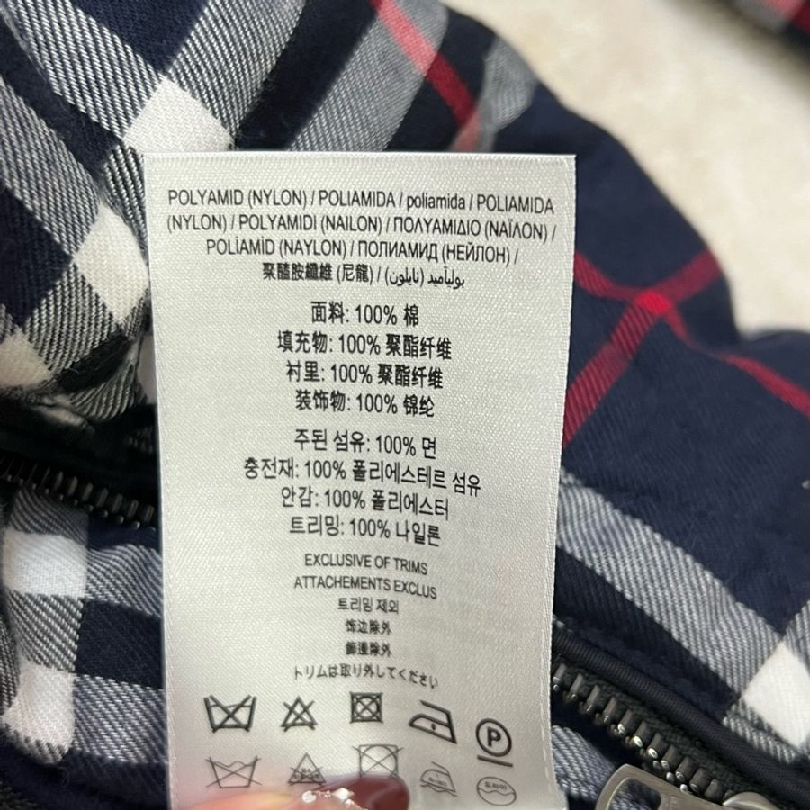 Burberry 絎縫格紋棉法蘭絨襯衫 藍色格紋-10