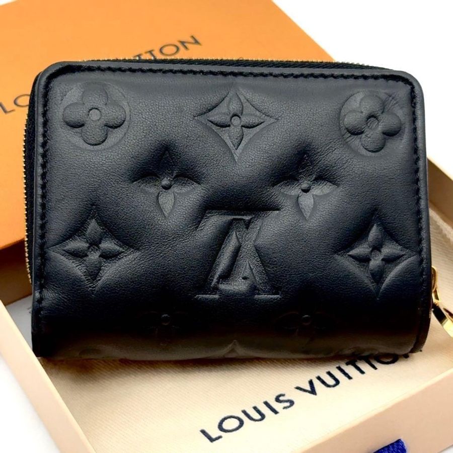 🌷LouisVuitton 壓紋短夾錢包|經典花紋✦fufu style 精品✦ 氣質款|-0