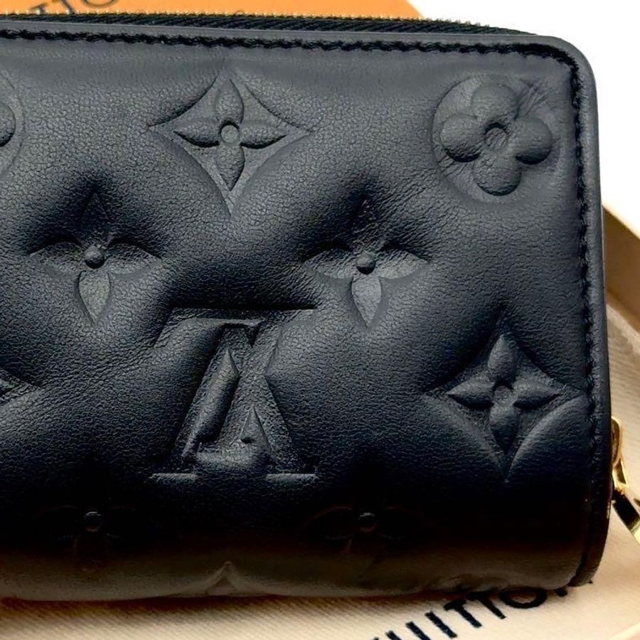 🌷LouisVuitton 壓紋短夾錢包|經典花紋✦fufu style 精品✦ 氣質款|-7