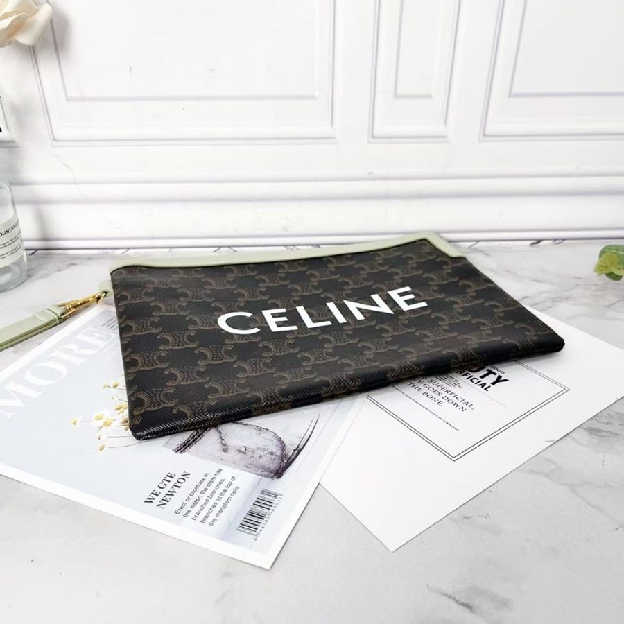 Celine TABOU印花牛皮腋下手提包18*5*8 98新配件塵袋-4