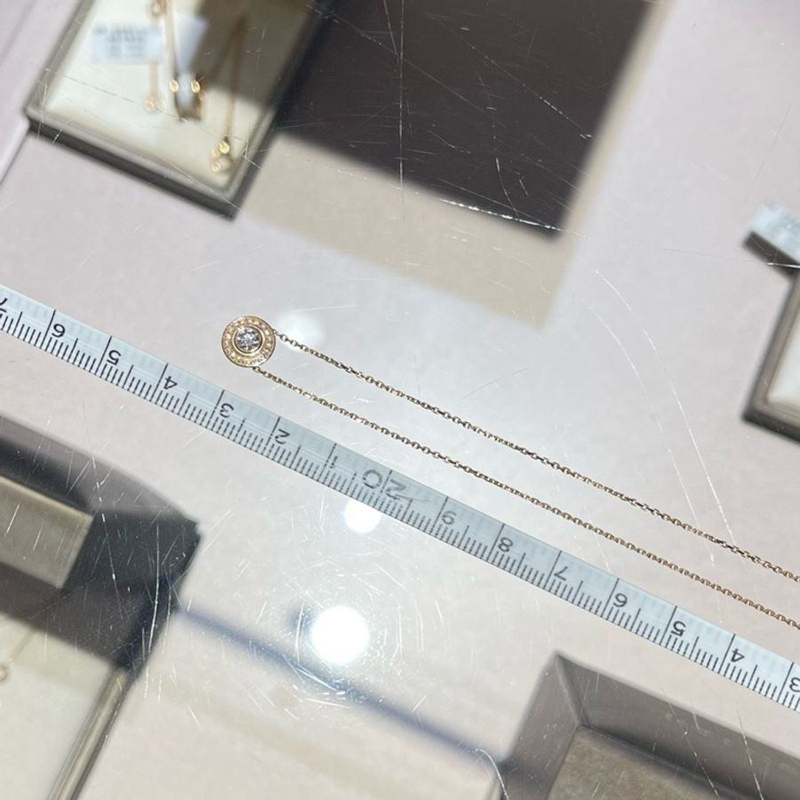 Cartier卡地亚飞碟满钻钻石项链-6