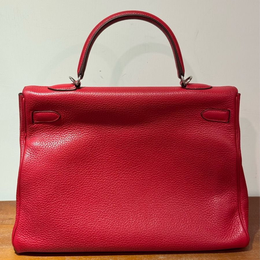 Hermès Kelly 35cm 紅色 銀扣-2