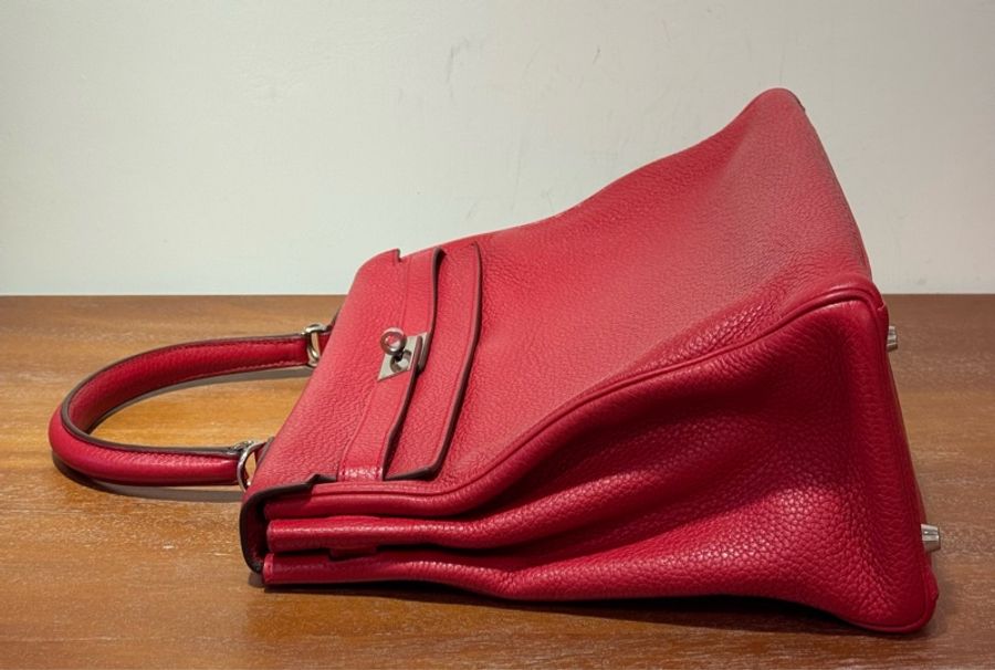 Hermès Kelly 35cm 紅色 銀扣-3