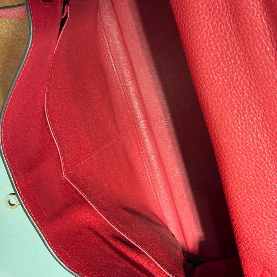Hermès Kelly 35cm 紅色 銀扣-23
