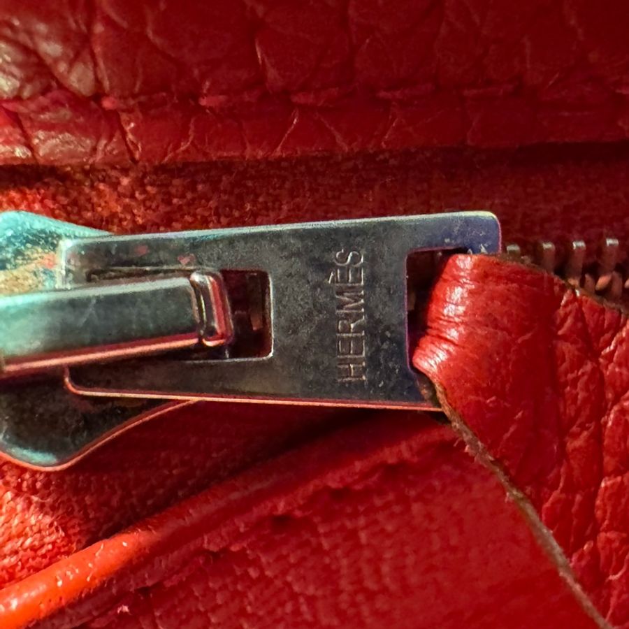 Hermès Kelly 35cm 紅色 銀扣-29