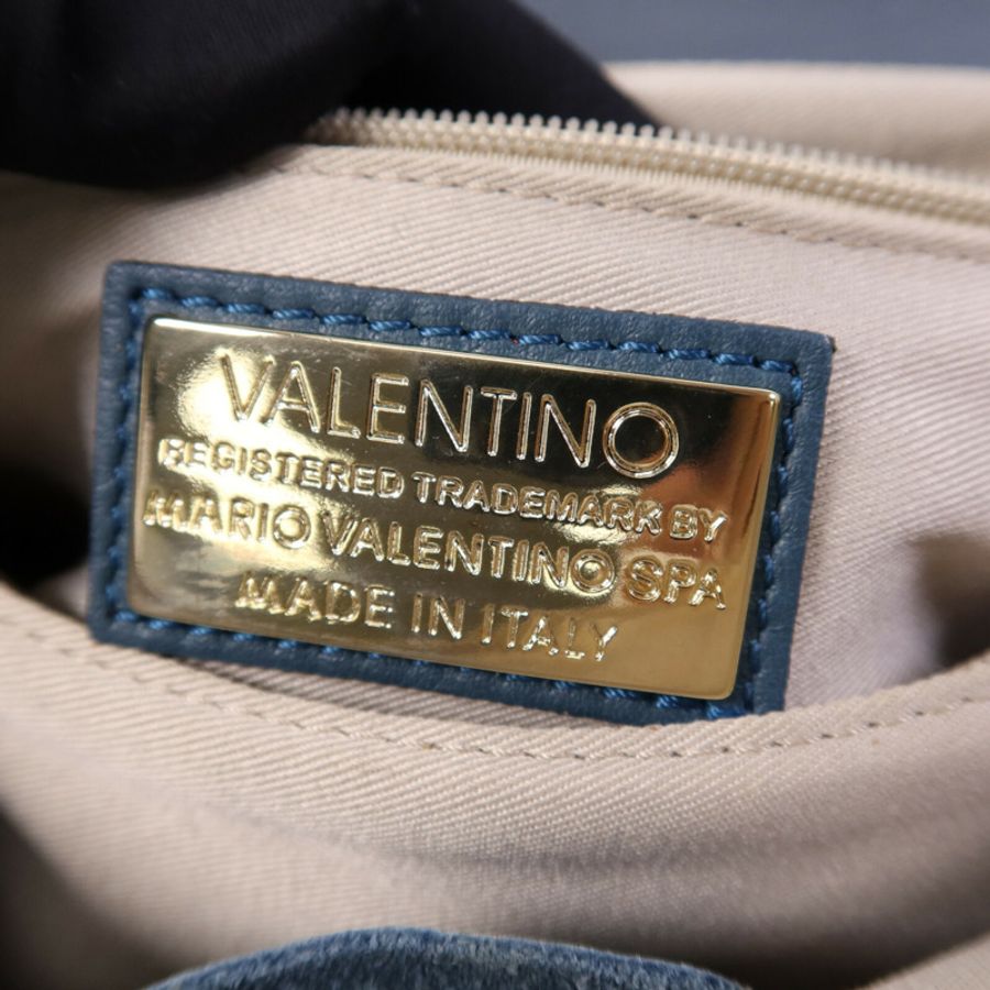 Valentino 牛皮皮革Mario Diamond金扣鏈帶肩背袋-5