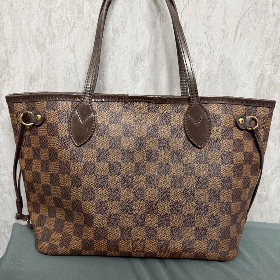 Lv Neverfull PM 小號 棋盤格托特包(N40600)-0