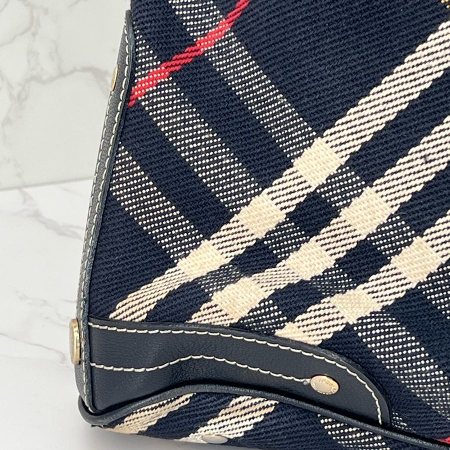 💗香緹國際精品💗 745 Burberry 藍格紋托特包-11