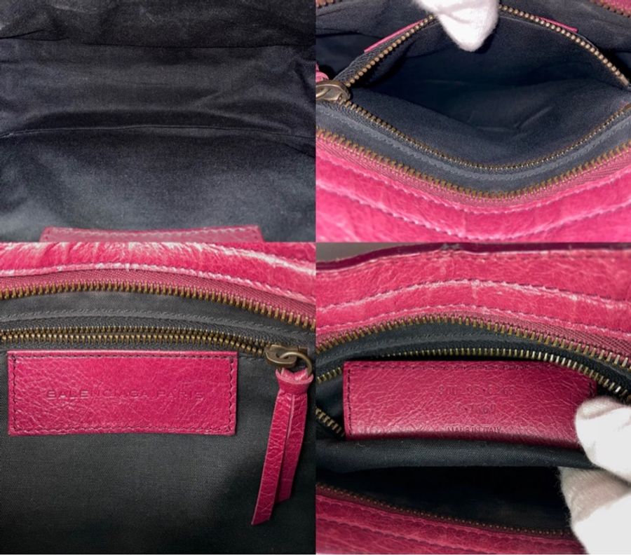 「JL精品代購」9新 Balenciaga鬚鬚流蘇機車包酒红色小號斜挎款-11