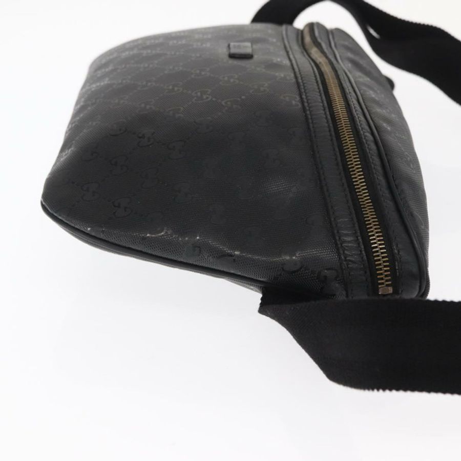 【日本直送】GUCCI GG帆布GG系列斜背包 PVC材質 黑銀 211110 Auth bs31846-2