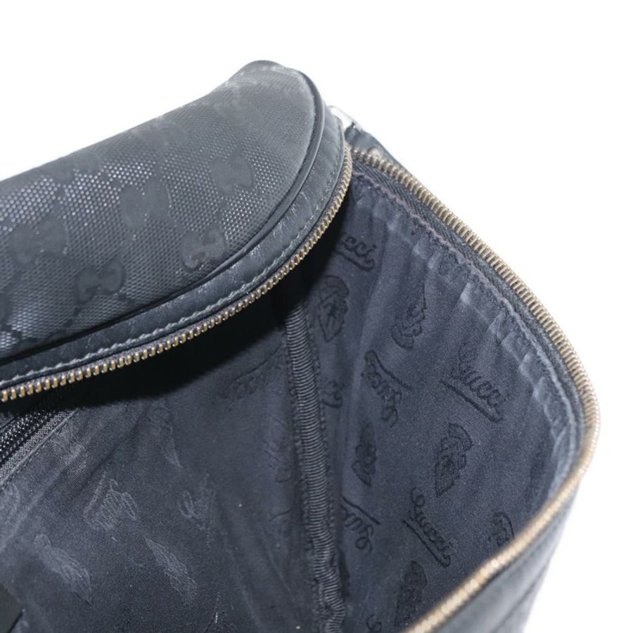 【日本直送】GUCCI GG帆布GG系列斜背包 PVC材質 黑銀 211110 Auth bs31846-19