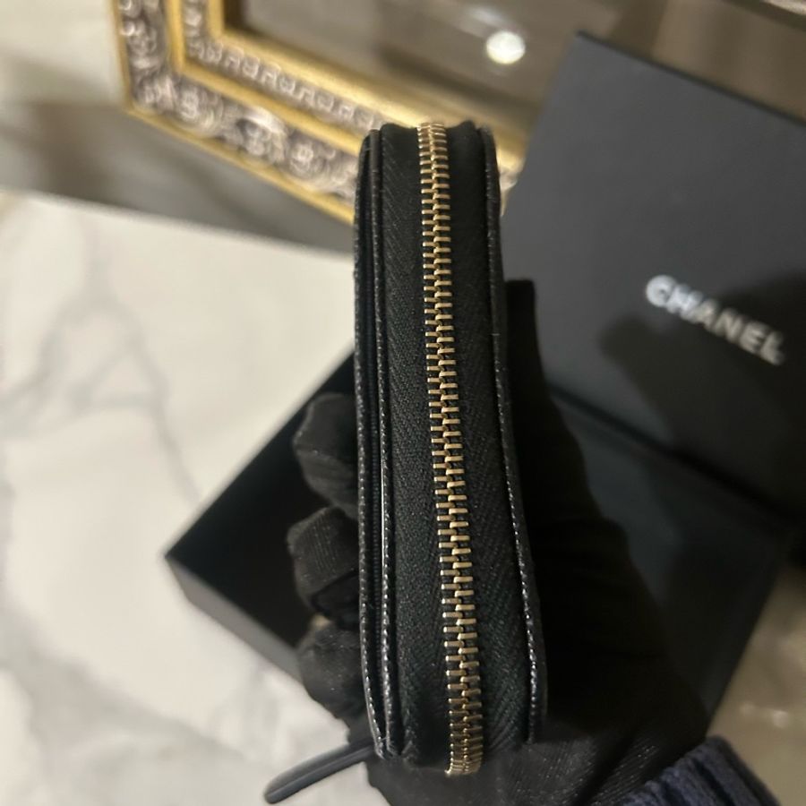 ✨Chanel 黑金愛心卡包 99新 晶片款🖤-2