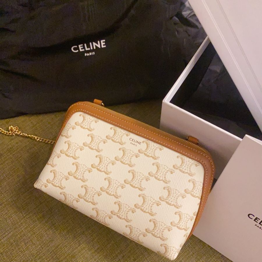 Celine 貝殼包白色-1
