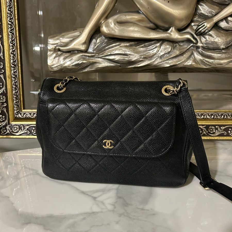 ✨Chanel 小號雙面郵差包 超級酷 雙面都好看 99🖤-1