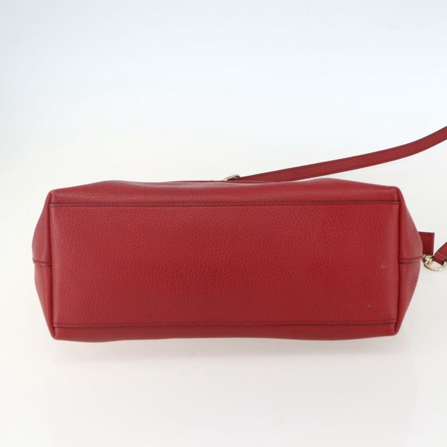 【日本直送】GUCCI 互扣式手提包 皮革 兩用 紅色 金色 449659 正品 ep12480-4