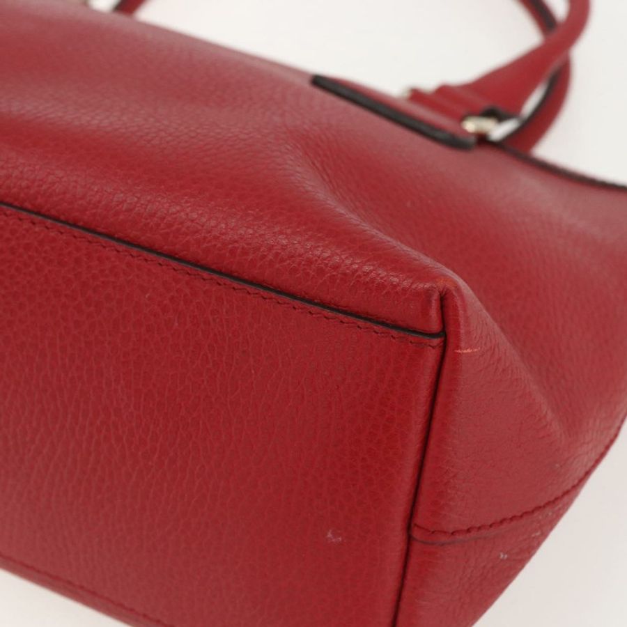 【日本直送】GUCCI 互扣式手提包 皮革 兩用 紅色 金色 449659 正品 ep12480-8