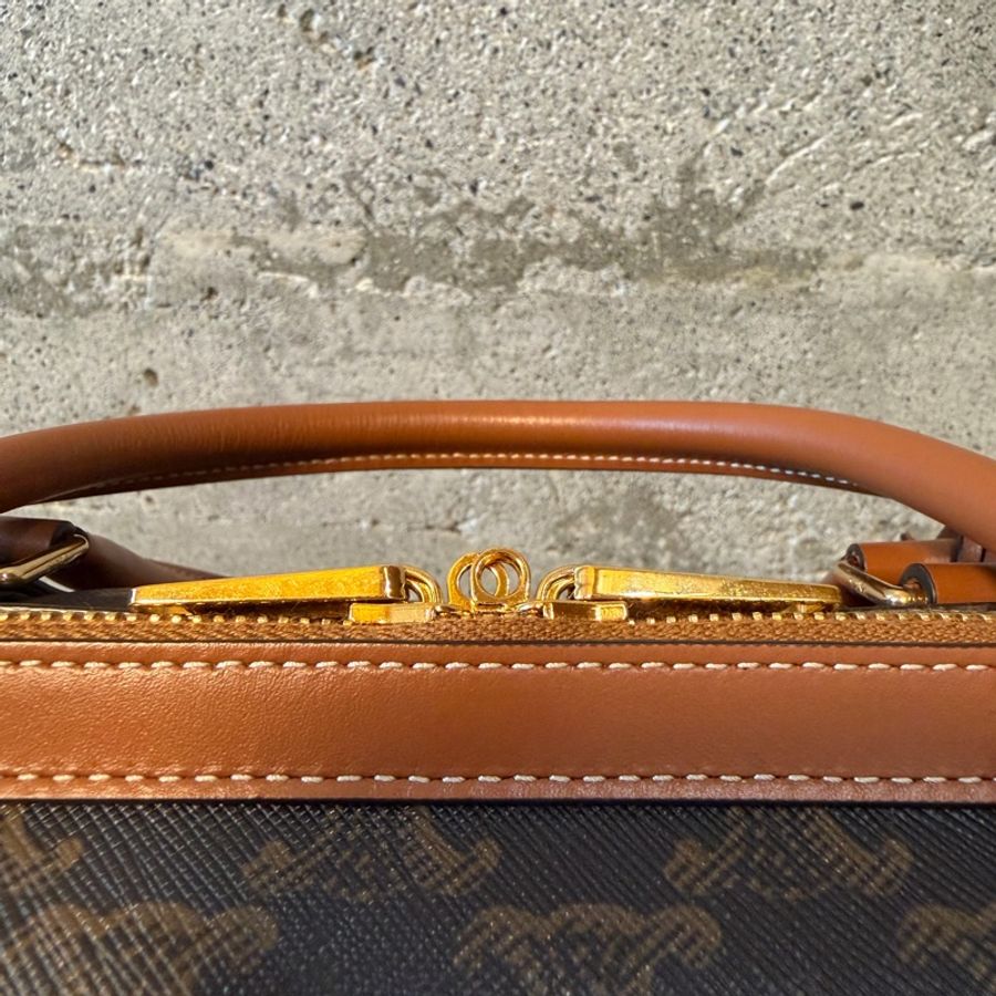 Celine Boston bag 手提斜背兩用 經典老花大波士頓包-16