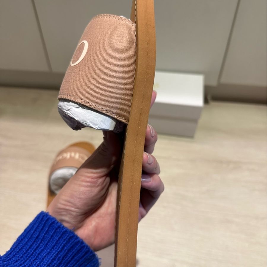 Chloé Kids logo 印花涼拖鞋 38 粉色-4