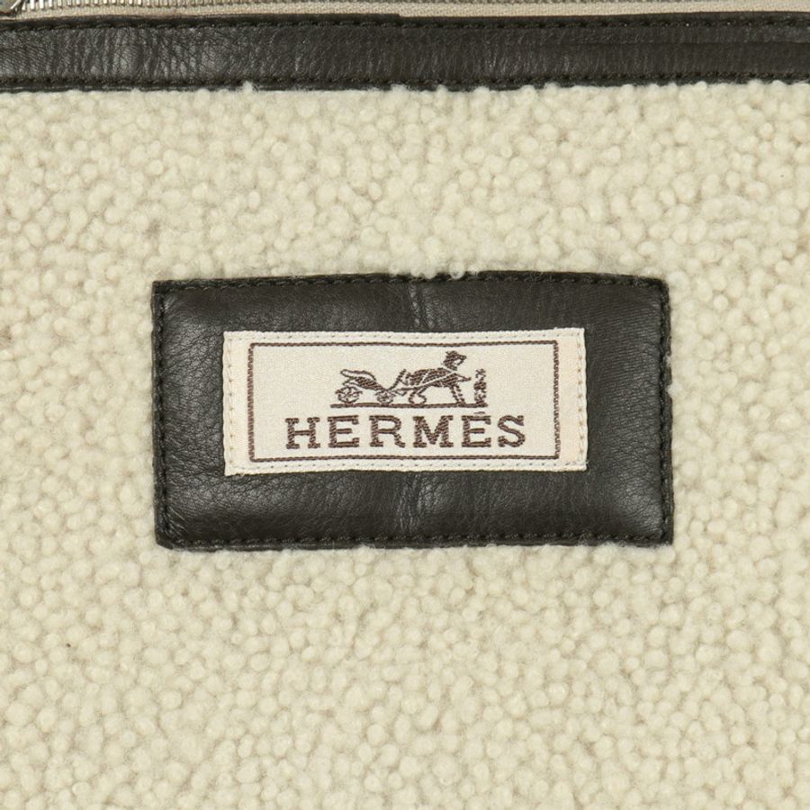 愛馬仕 (HERMES) 羊羔皮馬甲，米色，二手，男款 50 碼-2