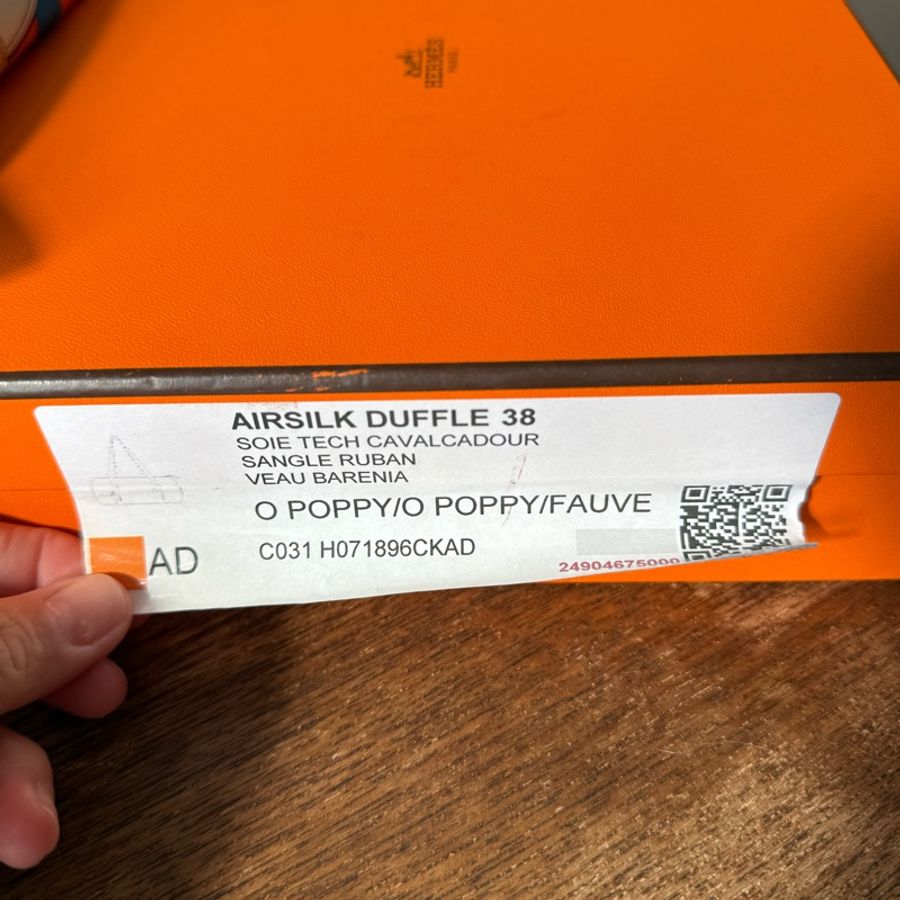 HERMES Airsilk Duffle 38 真絲材質運動旅行袋-20