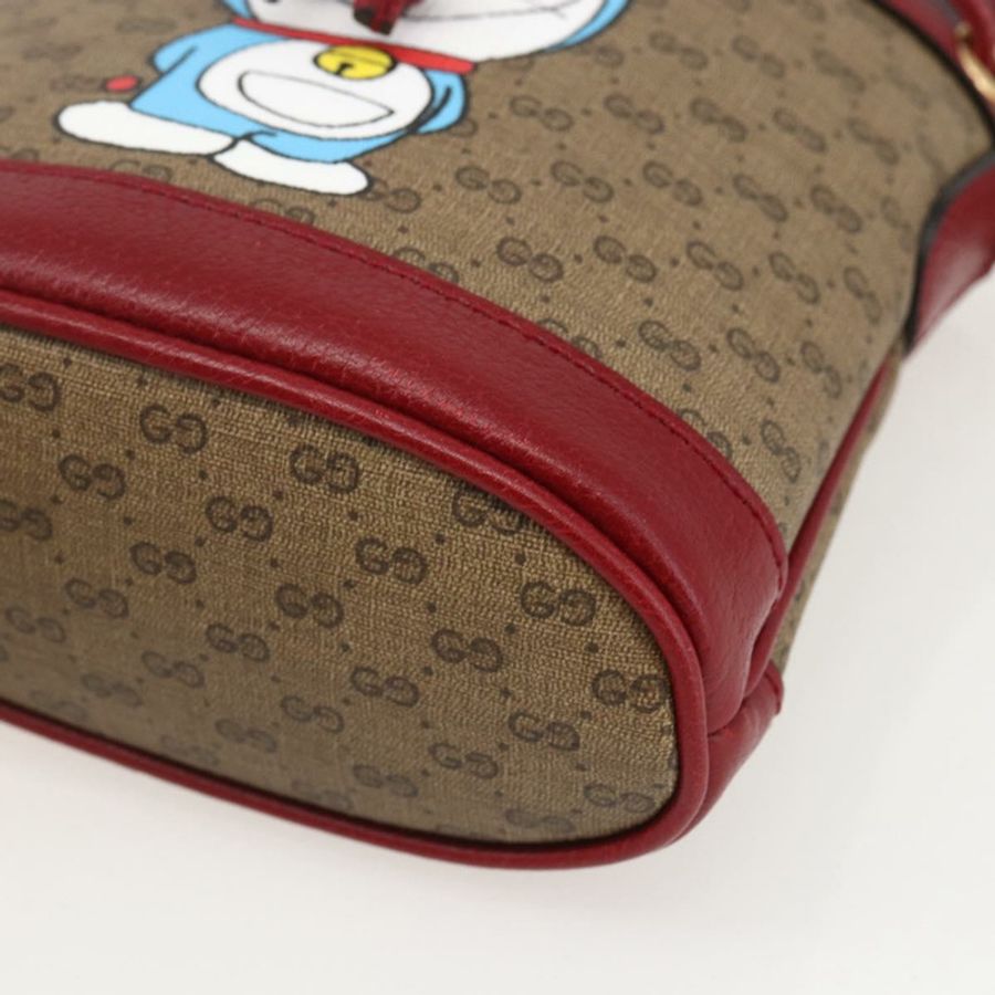 【日本直送】GUCCI Micro GG Supreme哆啦A夢肩包 PVC 米色 647801 正品 159307SAM-8