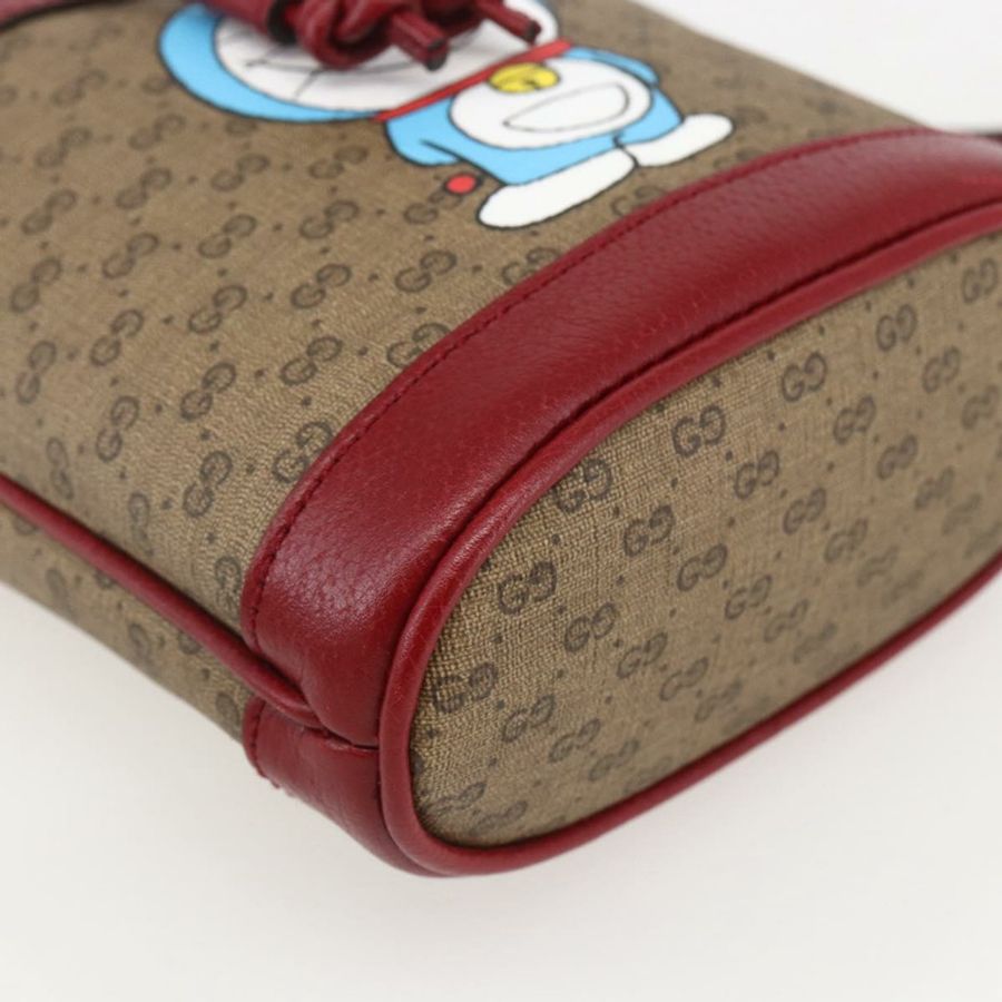 【日本直送】GUCCI Micro GG Supreme哆啦A夢肩包 PVC 米色 647801 正品 159307SAM-13
