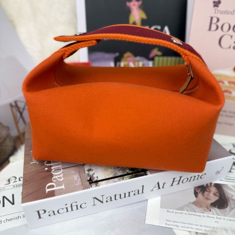 Hermès BRIDE A BRAC 火焰橙(9J) 帆布 小號-1