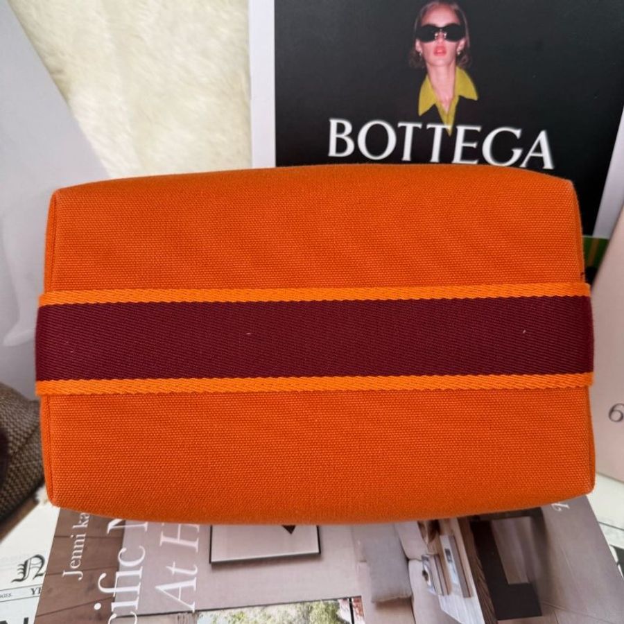 Hermès BRIDE A BRAC 火焰橙(9J) 帆布 小號-6