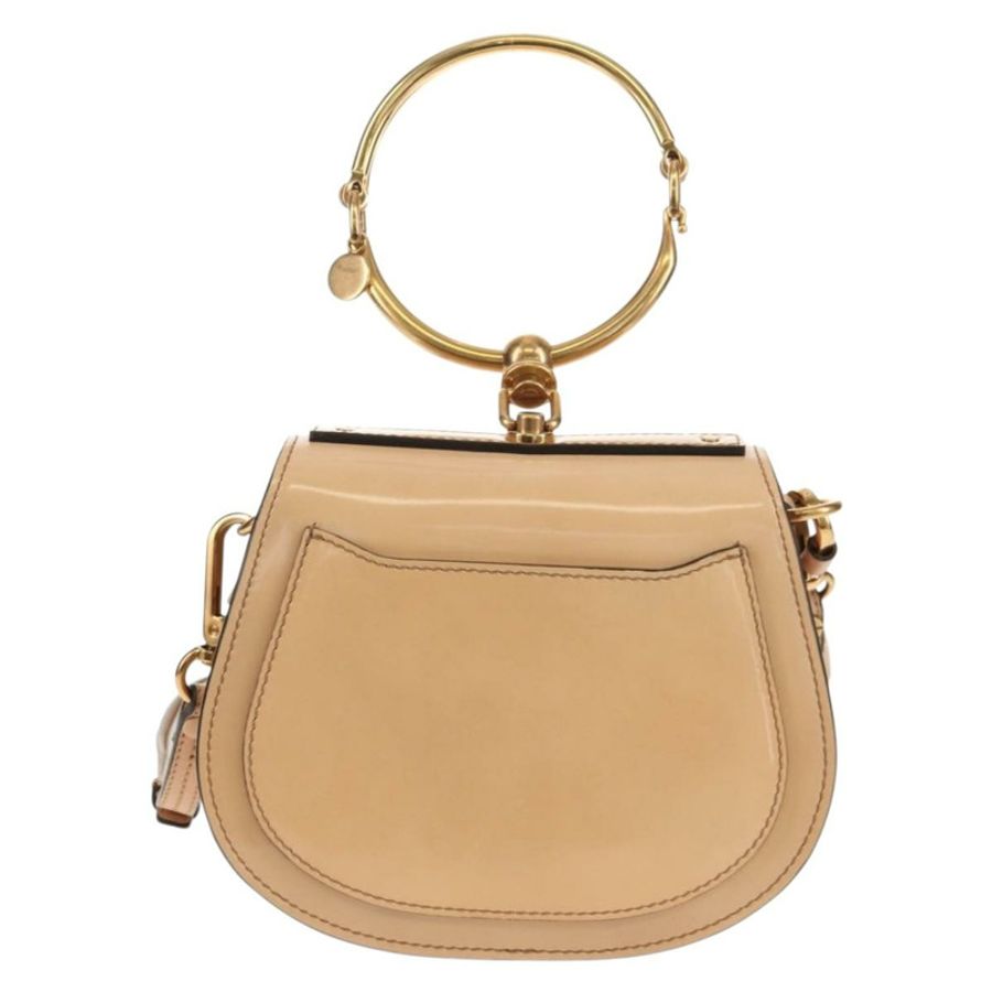 【日本直送】Chloe Nile 琺瑯兩用手提包 米色 金色 正品 158874V-1