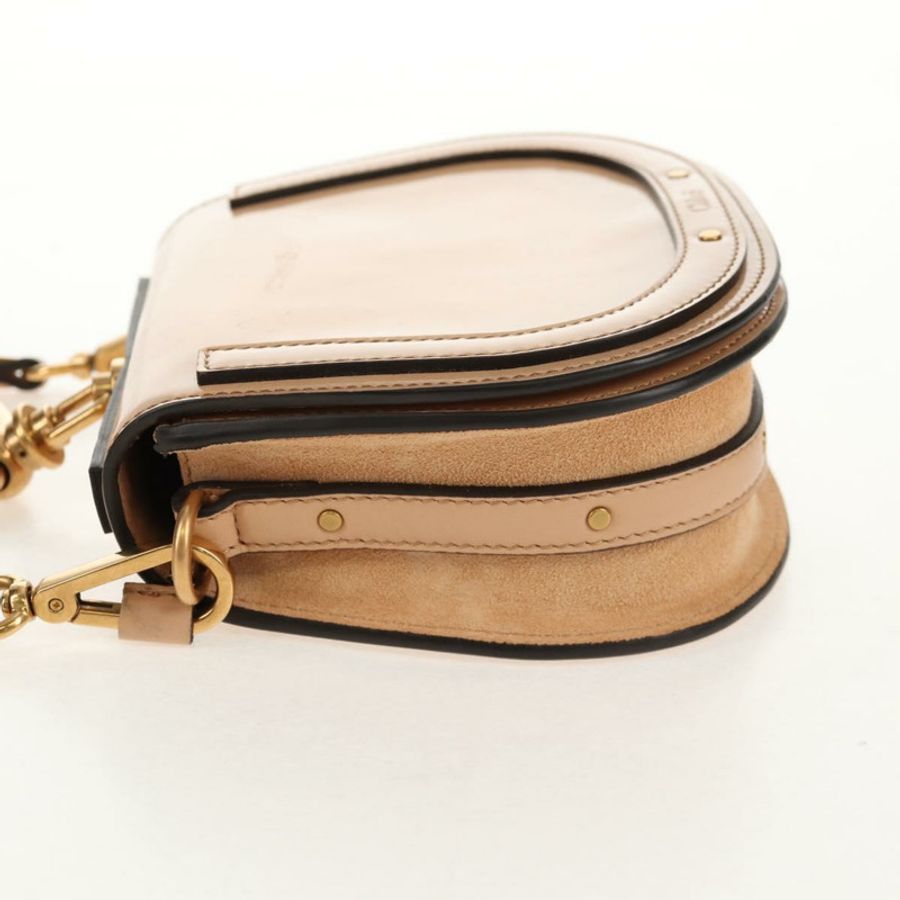 【日本直送】Chloe Nile 琺瑯兩用手提包 米色 金色 正品 158874V-2