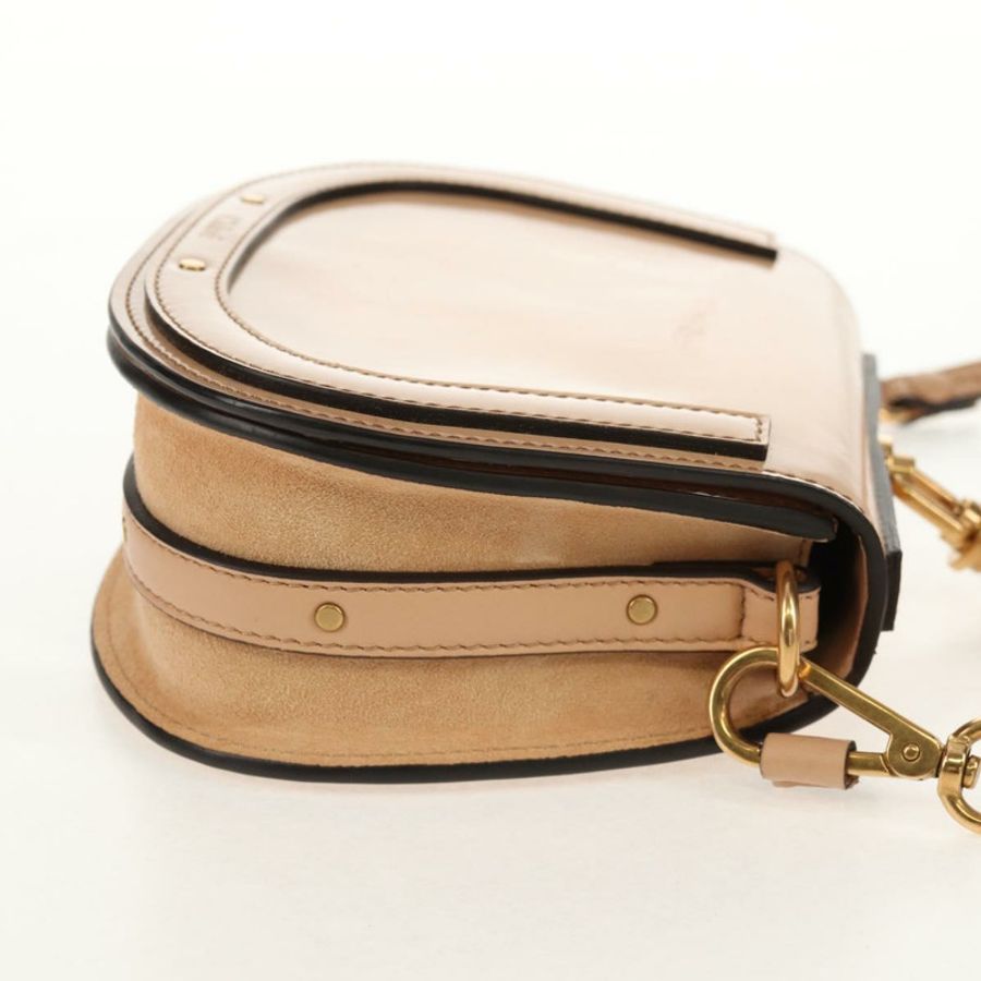 【日本直送】Chloe Nile 琺瑯兩用手提包 米色 金色 正品 158874V-3