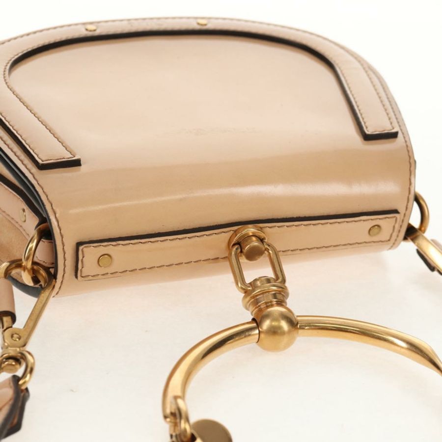 【日本直送】Chloe Nile 琺瑯兩用手提包 米色 金色 正品 158874V-5