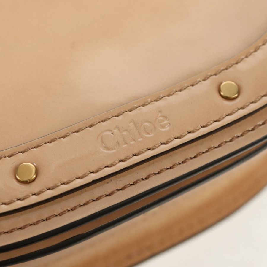 【日本直送】Chloe Nile 琺瑯兩用手提包 米色 金色 正品 158874V-19