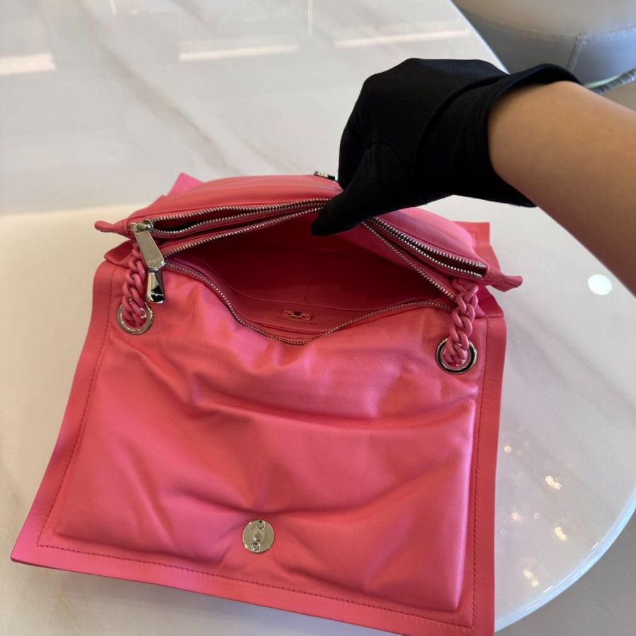 *SHIHNA名牌精品* Salvatore Ferragamo VIVA蝴蝶結小牛皮 粉色肩背包-7