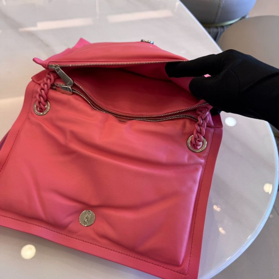 *SHIHNA名牌精品* Salvatore Ferragamo VIVA蝴蝶結小牛皮 粉色肩背包-8