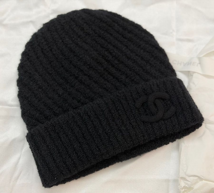全新閑置Chanel cashmere beanie (黑)(稀有款不易撞款)-0