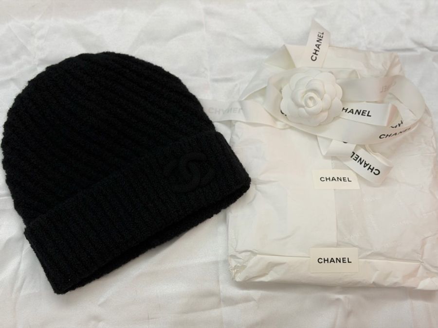 全新閑置Chanel cashmere beanie (黑)(稀有款不易撞款)-1