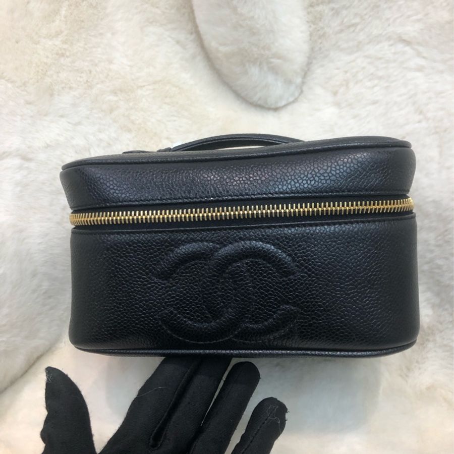 Chanel 黑色中古化妝盒 XB343-0