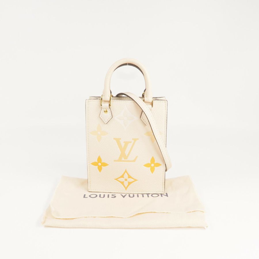 LOUIS VUITTON Monogram Empreinte Petit Sack Plat金扣手挽肩背兩用袋-7