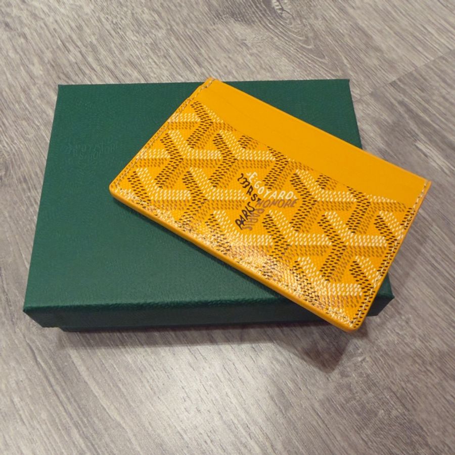 GOYARD Saint-Sulpice card wallet Initials yellow 卡夾 黃色-4