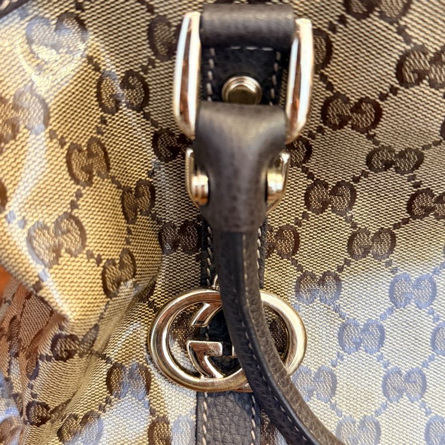 Gucci GG Crystal 經典老花 Dome 手提包 容量大|通勤包|專櫃品牌|保存佳-17