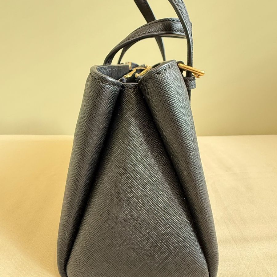 Tory Burch Emerson Mini Top Zip Tote 黑色|近全新附吊牌|防刮皮革-2