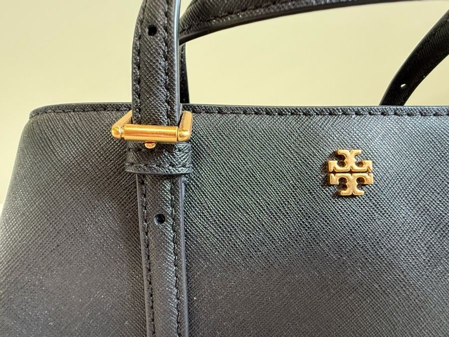 Tory Burch Emerson Mini Top Zip Tote 黑色|近全新附吊牌|防刮皮革-3