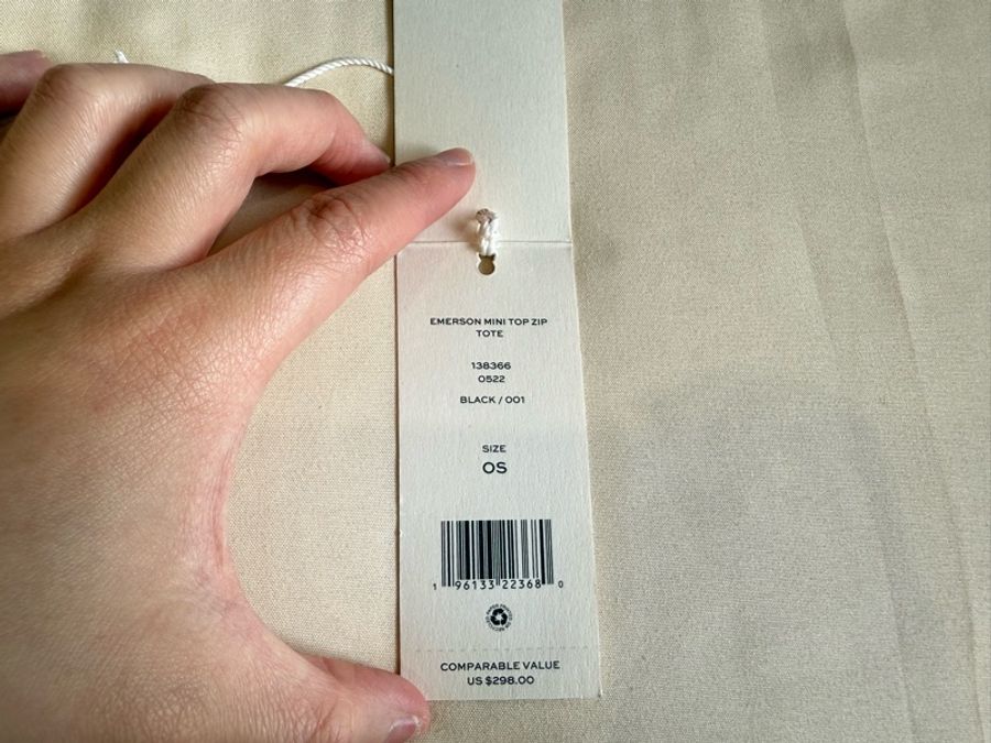 Tory Burch Emerson Mini Top Zip Tote 黑色|近全新附吊牌|防刮皮革-7